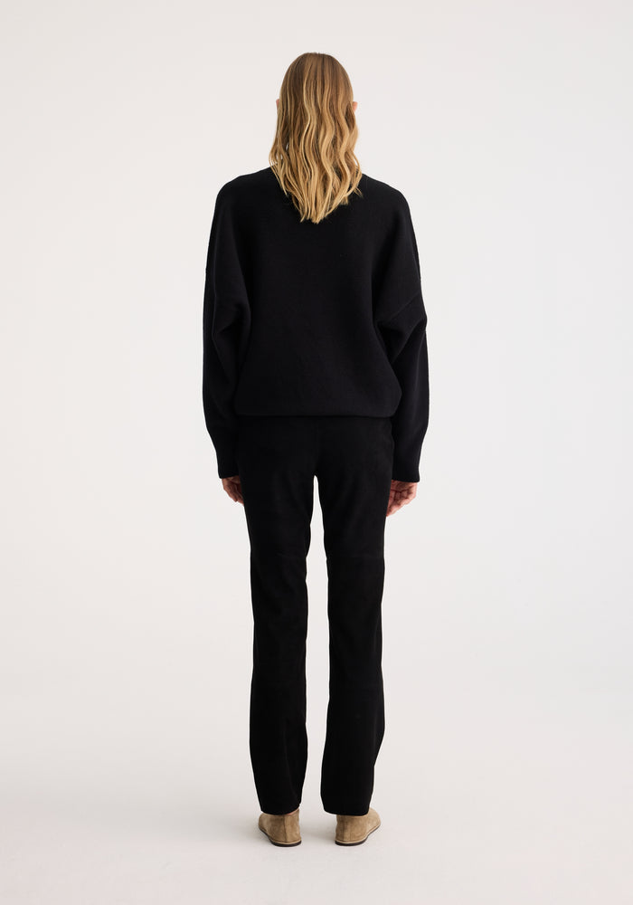 Suede trousers | black