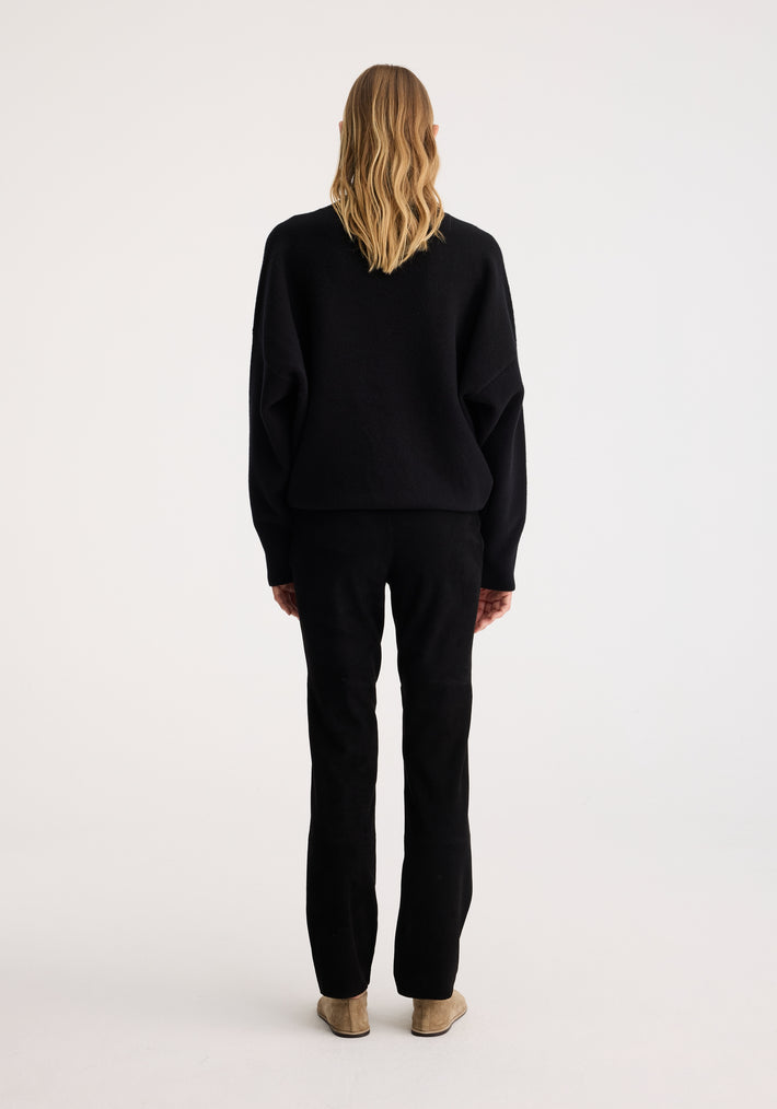 Suede trousers | black