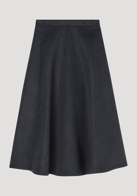 Voluminous a-line skirt | anthracite melange