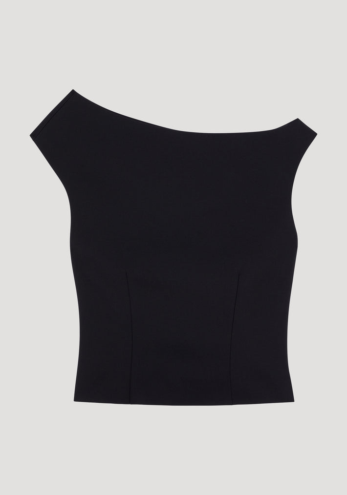 Sculptural asymmetrical top | black