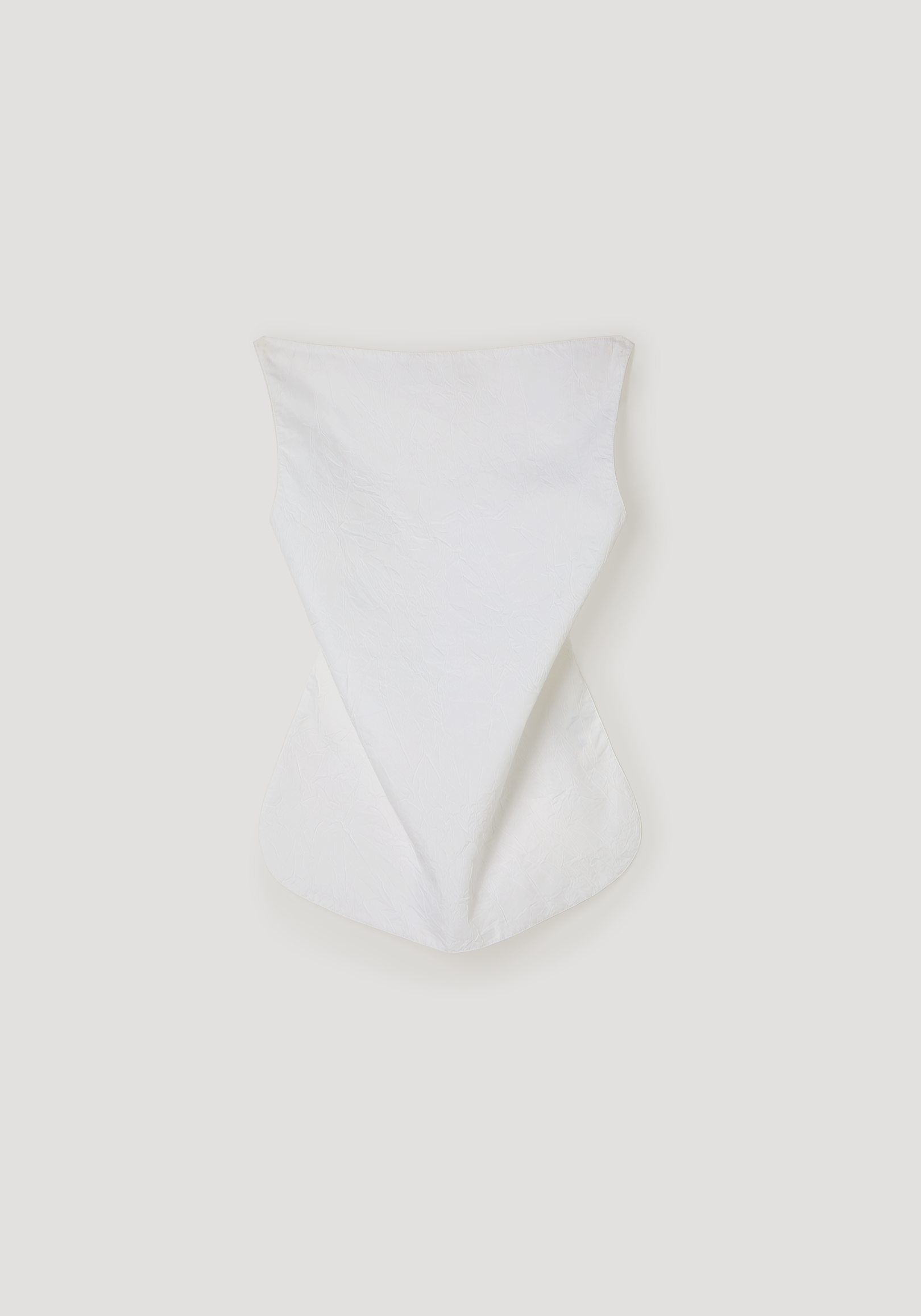 Open back crushed cotton top | optic white