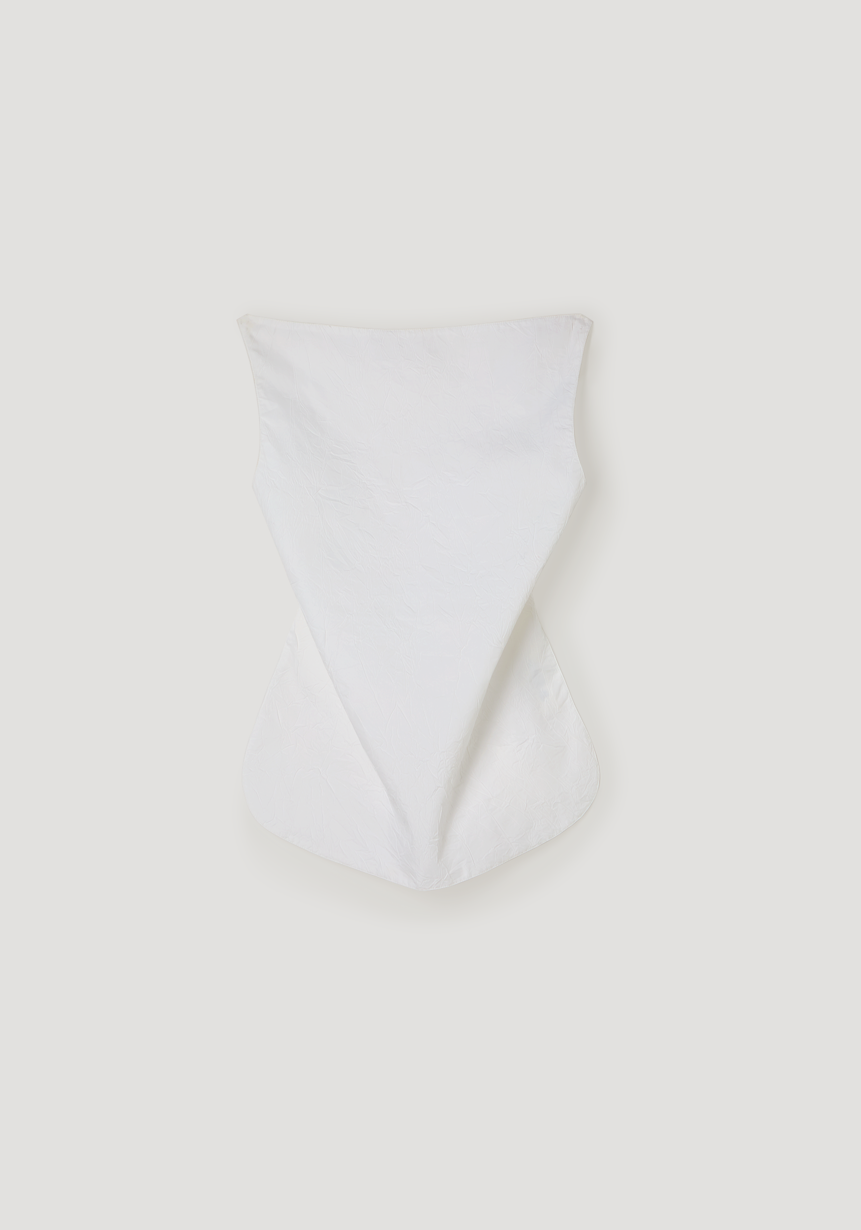 Open back crushed cotton top | optic white