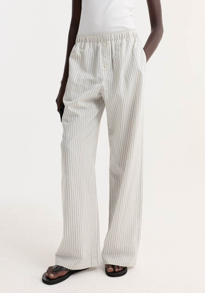 Silk stripe pyjama trousers | fine stripe