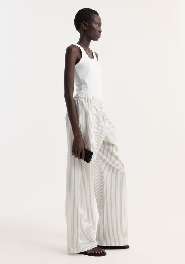Silk stripe pyjama trousers | fine stripe