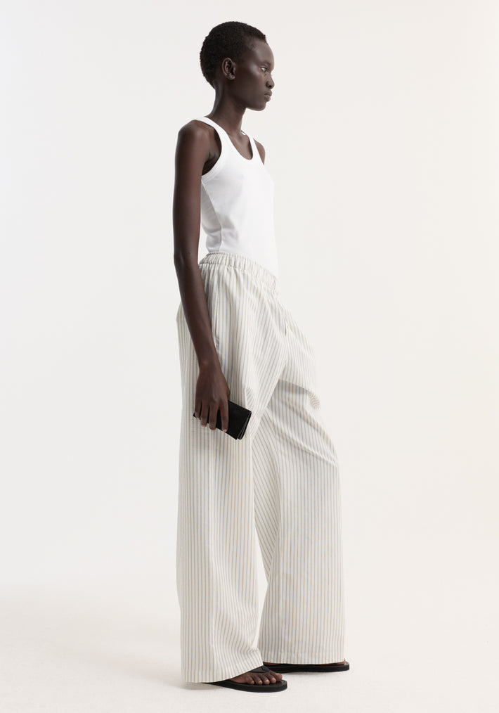 Silk stripe pyjama trousers | fine stripe