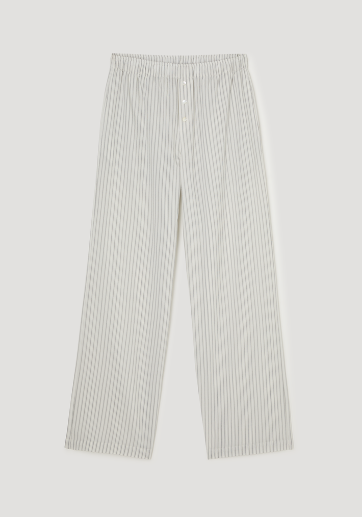 Silk stripe pyjama trousers | fine stripe
