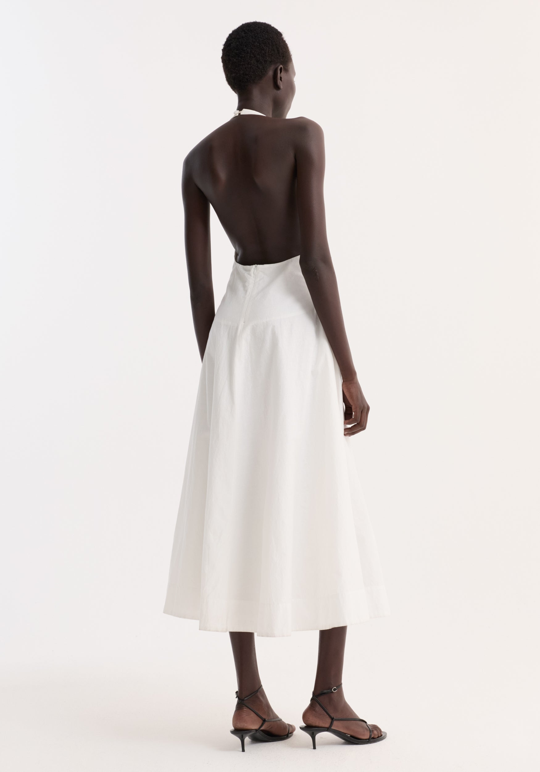 Halter textured cotton dress– Róhe