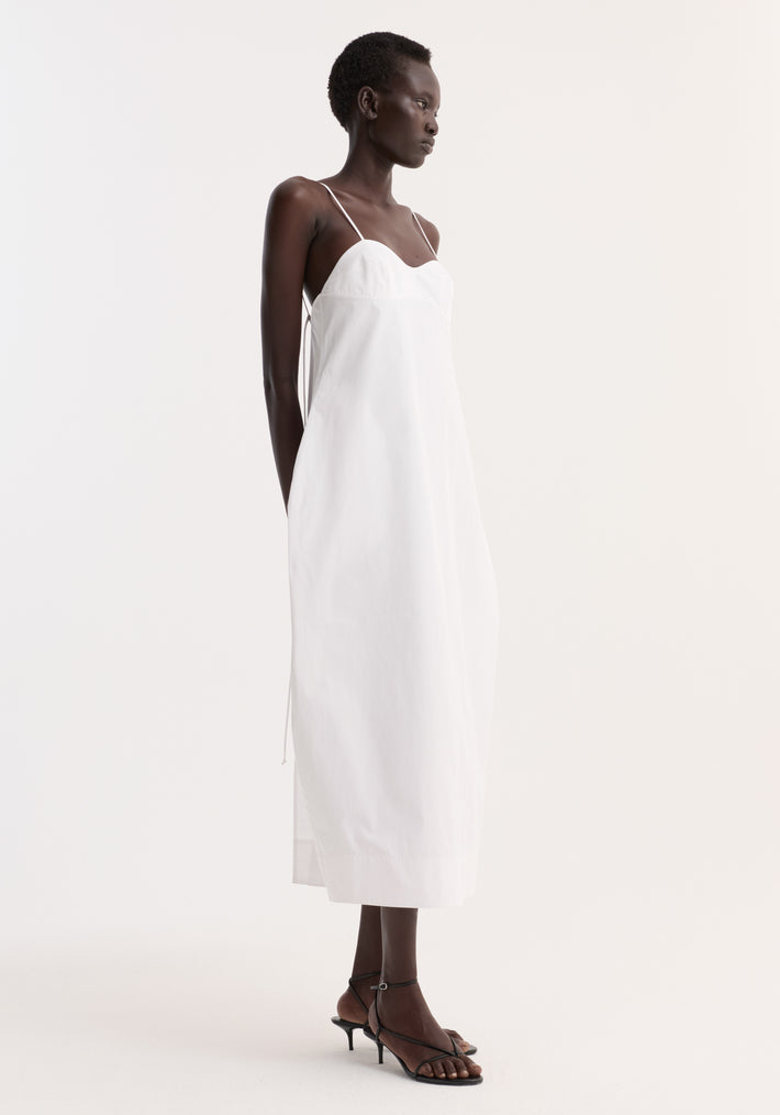 Bustier volume dress | optic white