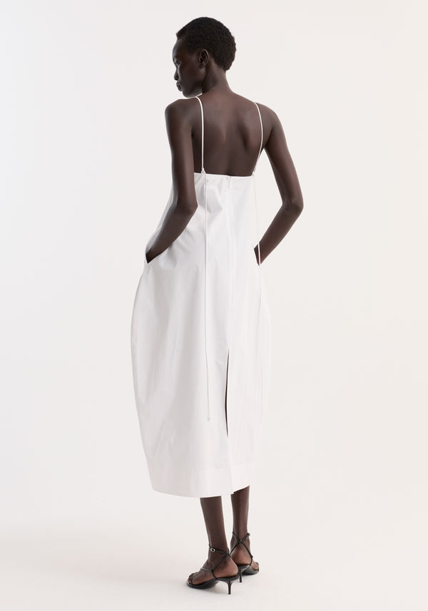 Bustier volume dress | optic white