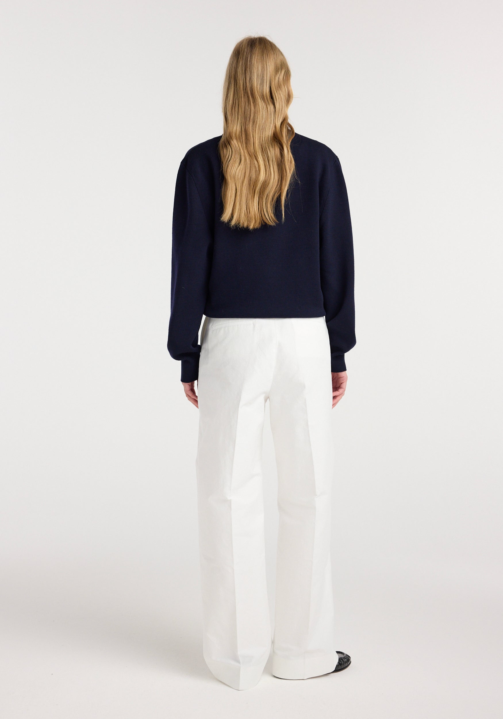 Merino wool polo | navy