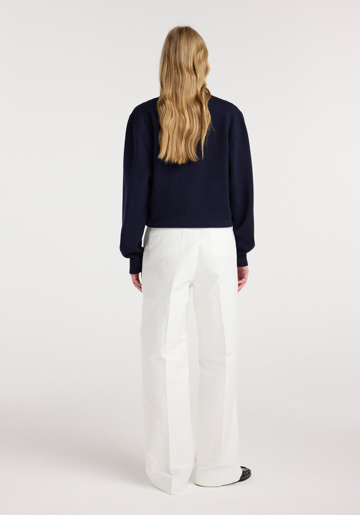 Merino wool polo | navy