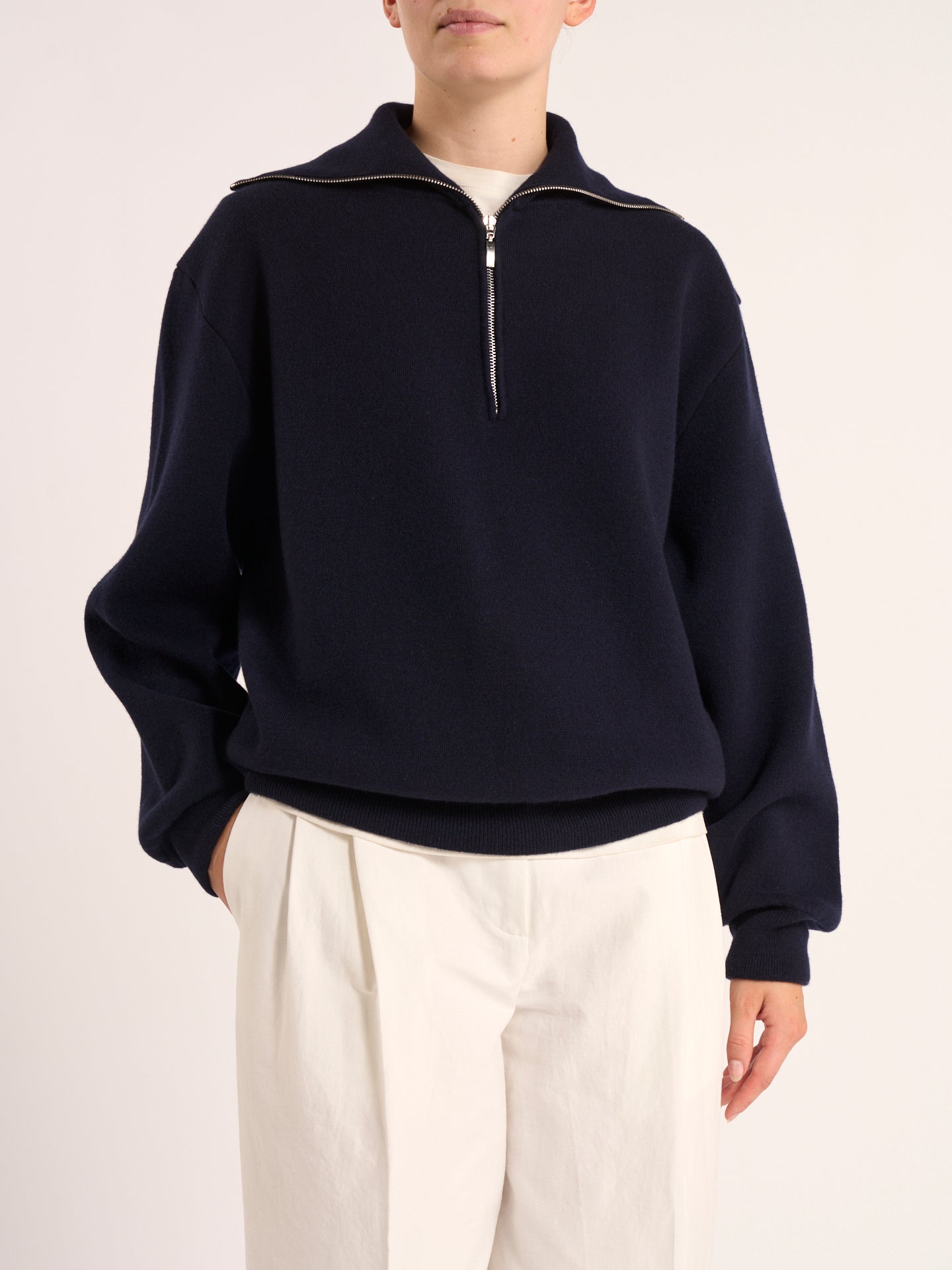 Merino wool polo | navy