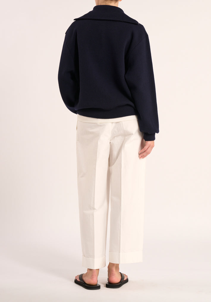 Merino wool polo | navy