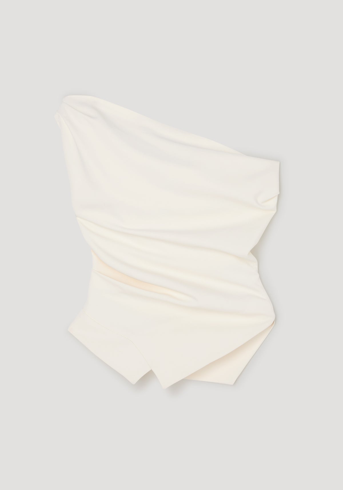 Off shoulder lapel top | off white