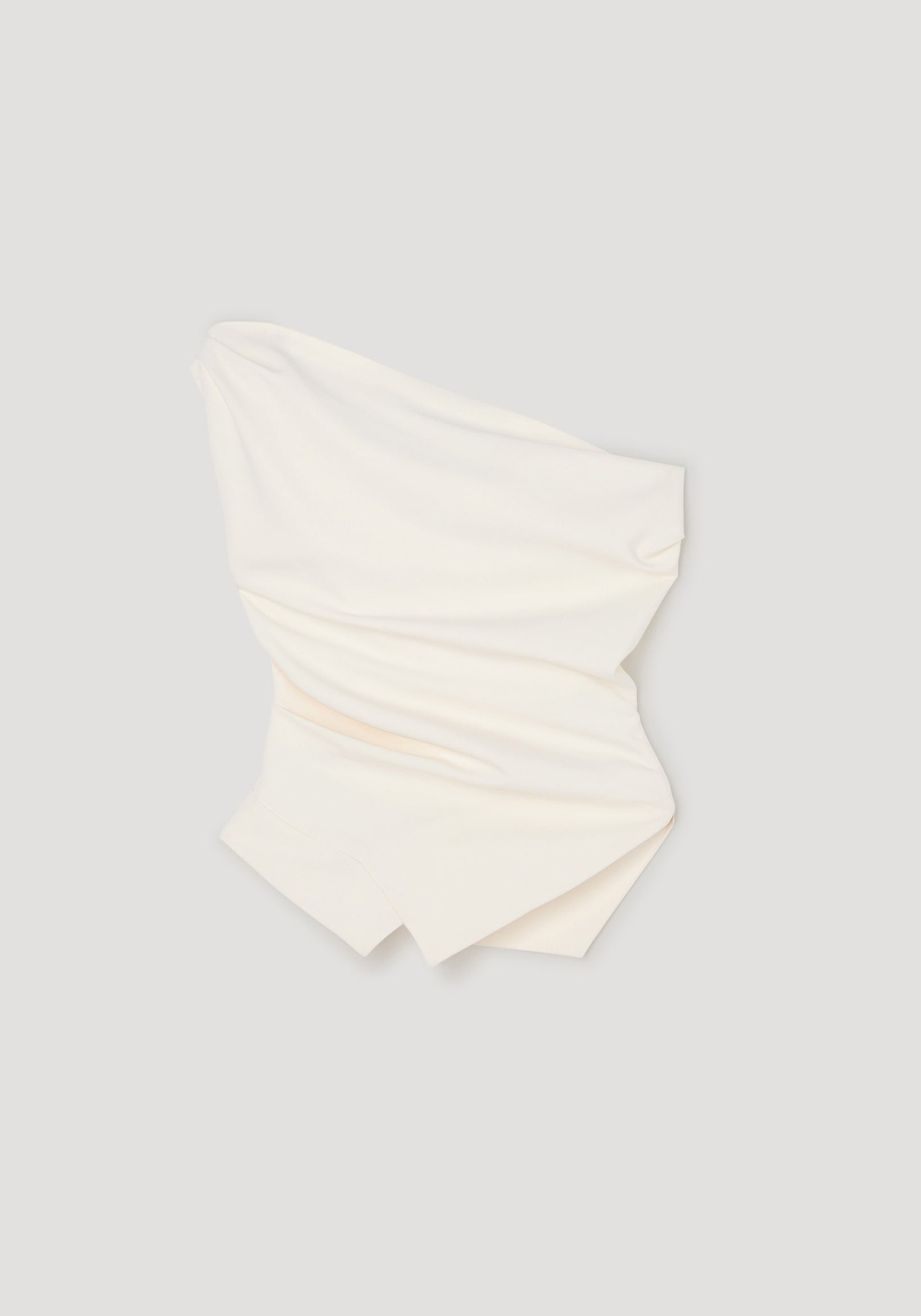 Off shoulder lapel top | off white