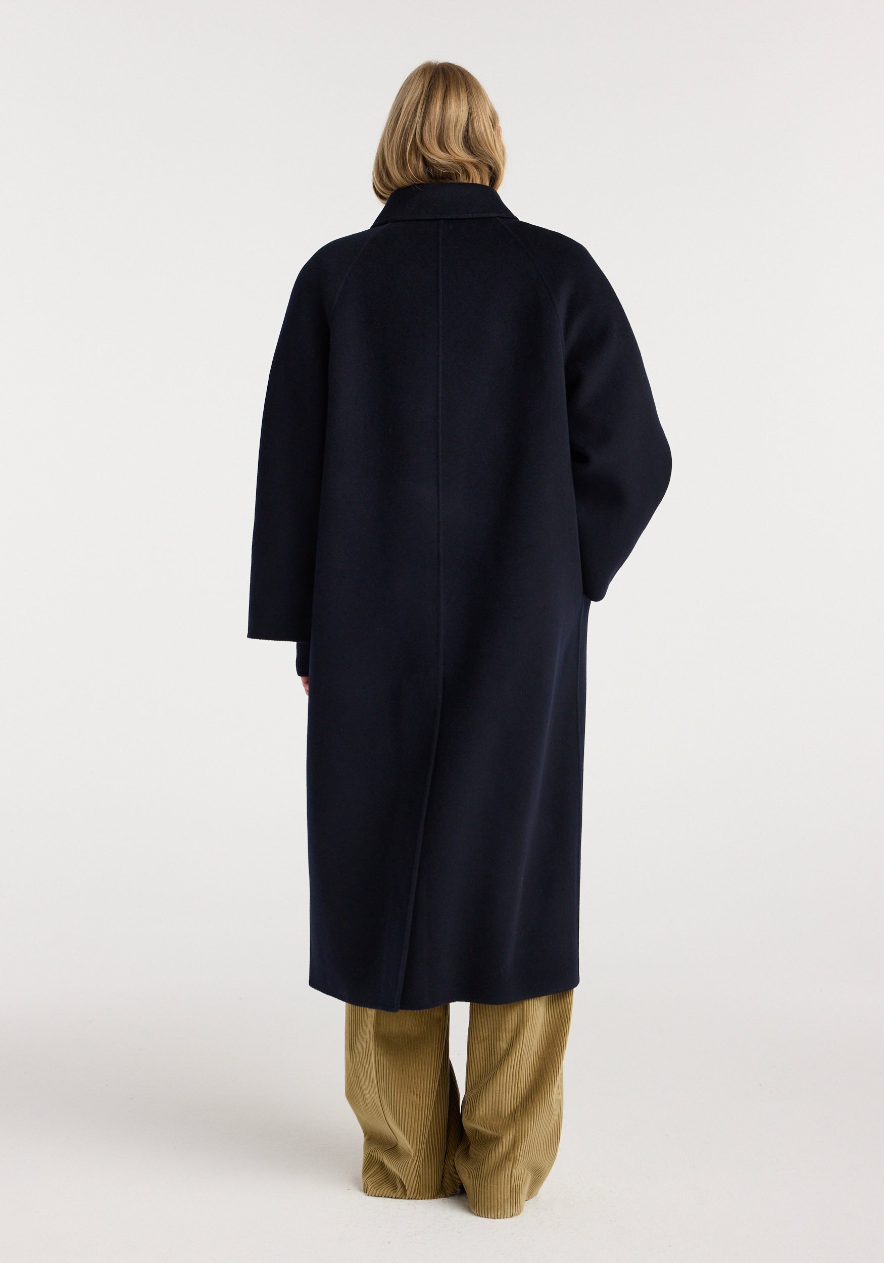 Double-faced wool padded coat | navy