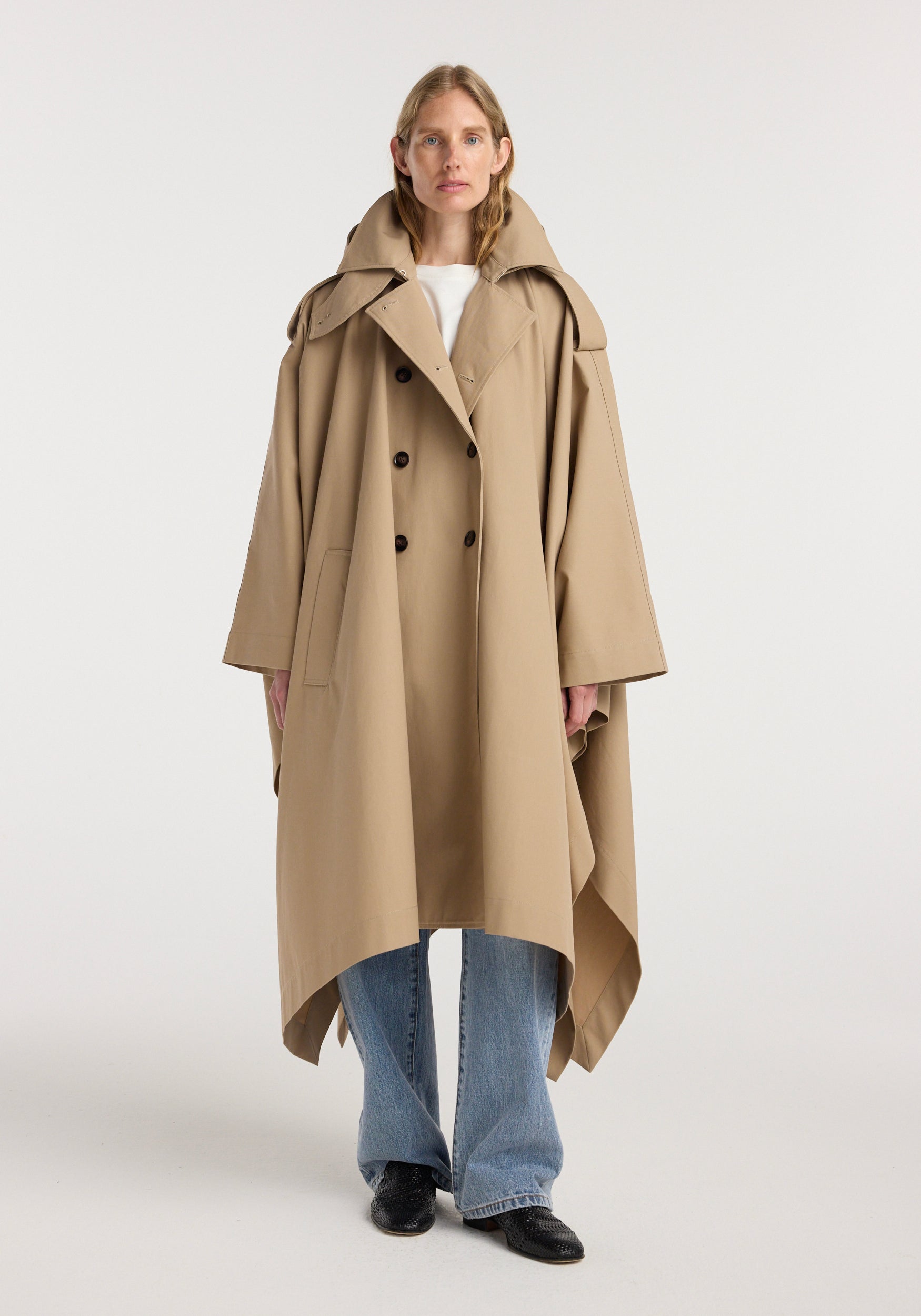 Hooded cape trenchcoat– Róhe