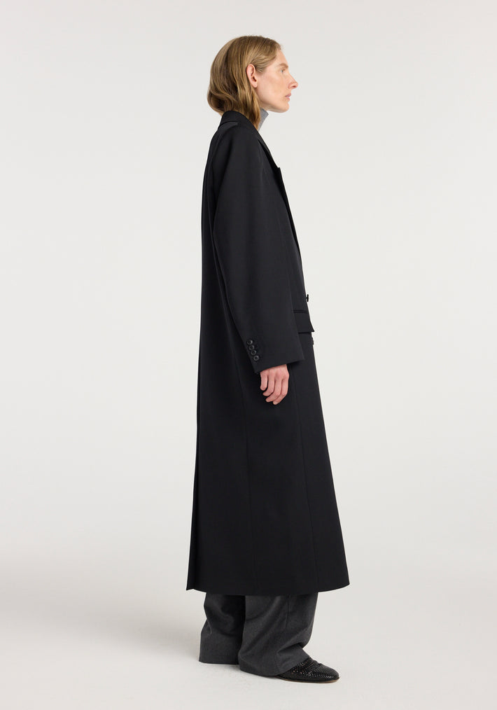 Double breasted tailored coat | black