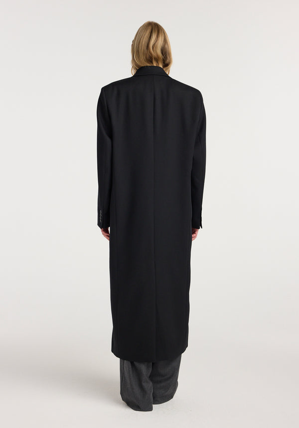 Double breasted tailored coat | black