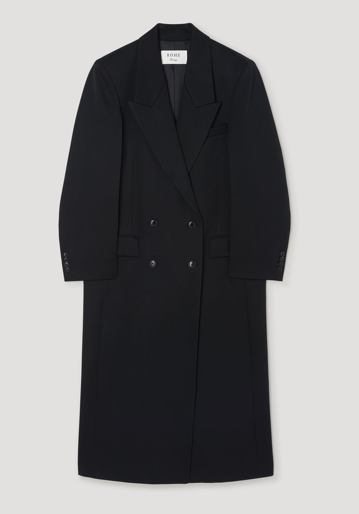 Double breasted tailored coat | black
