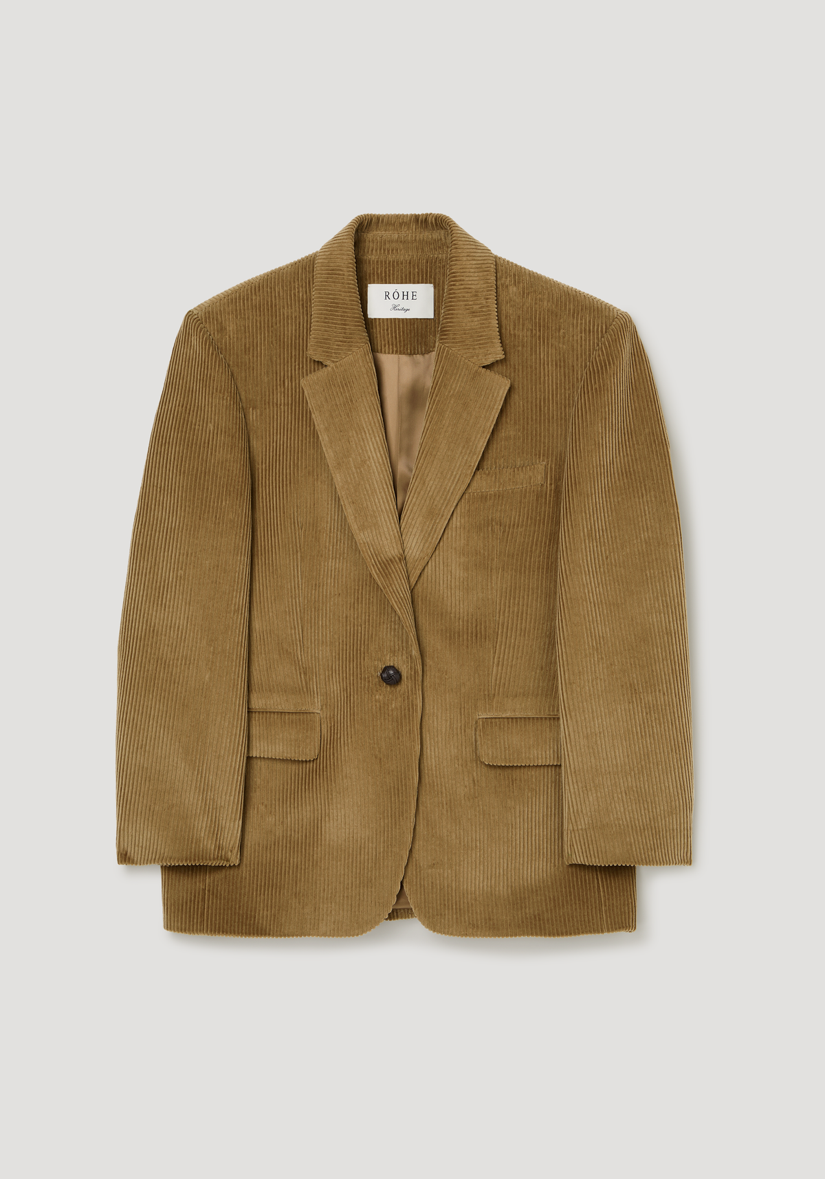 Oversized corduroy blazer jacket | beige