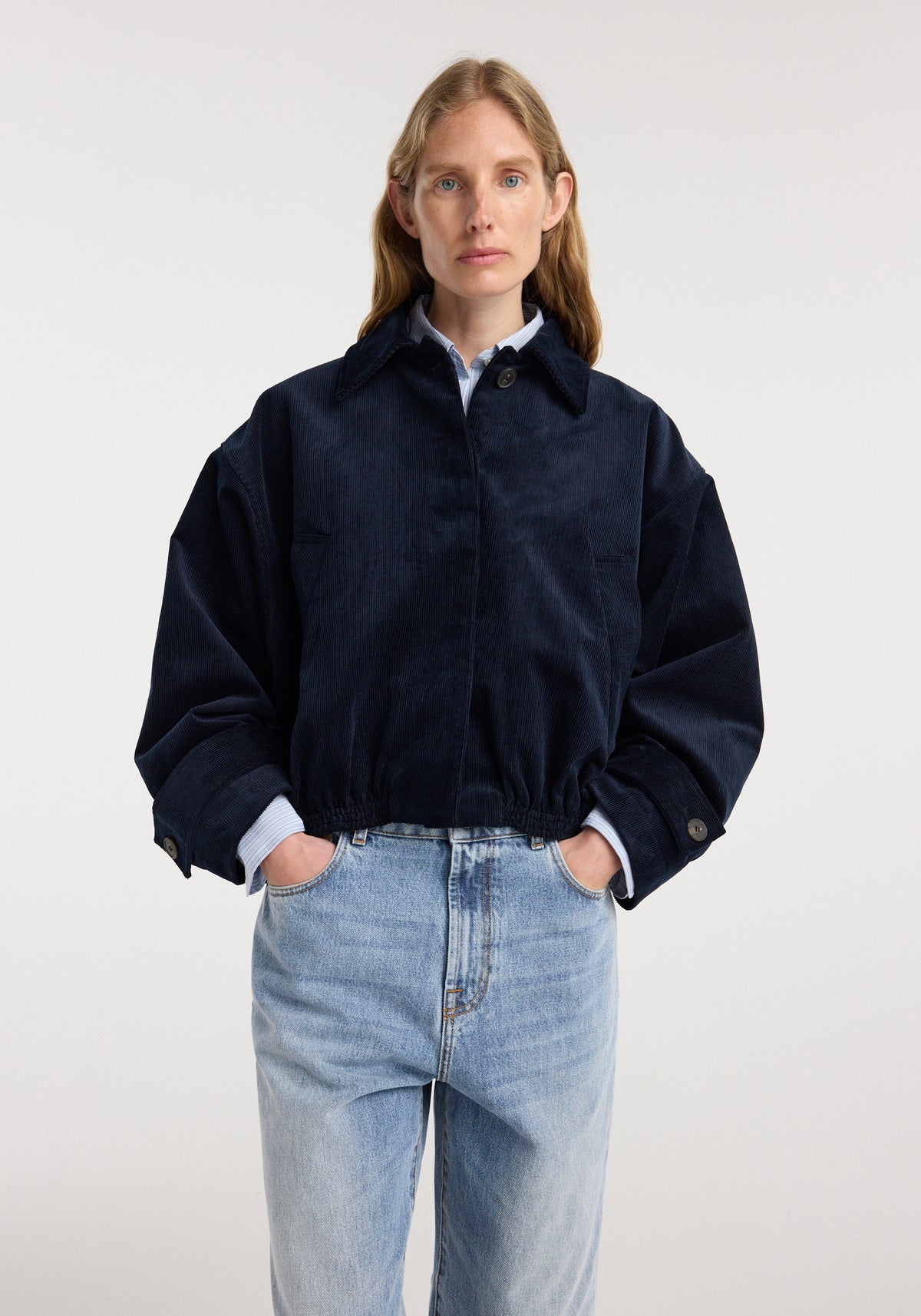 Corduroy blouson jacket | night