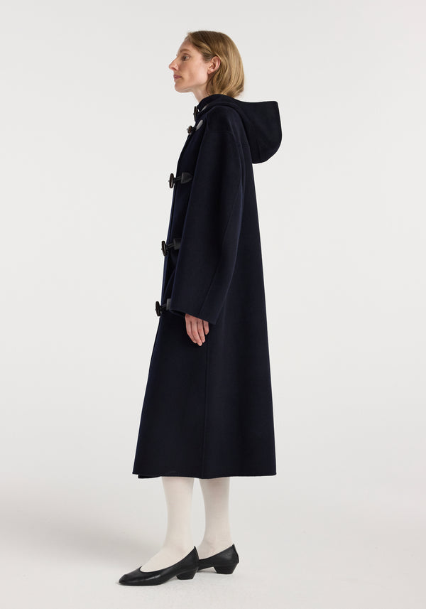 Double-faced wool duffel coat | navy