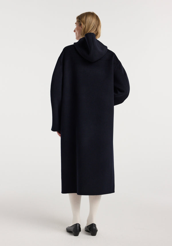 Double-faced wool duffel coat | navy