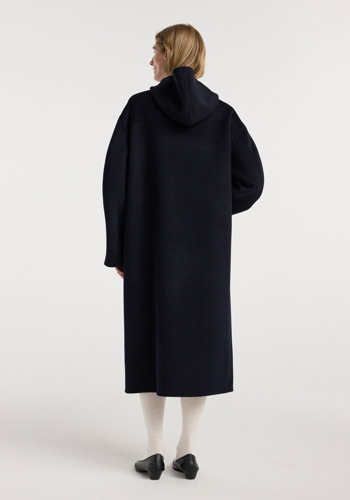 Double-faced wool duffel coat | navy