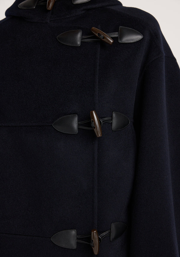 Double-faced wool duffel coat | navy