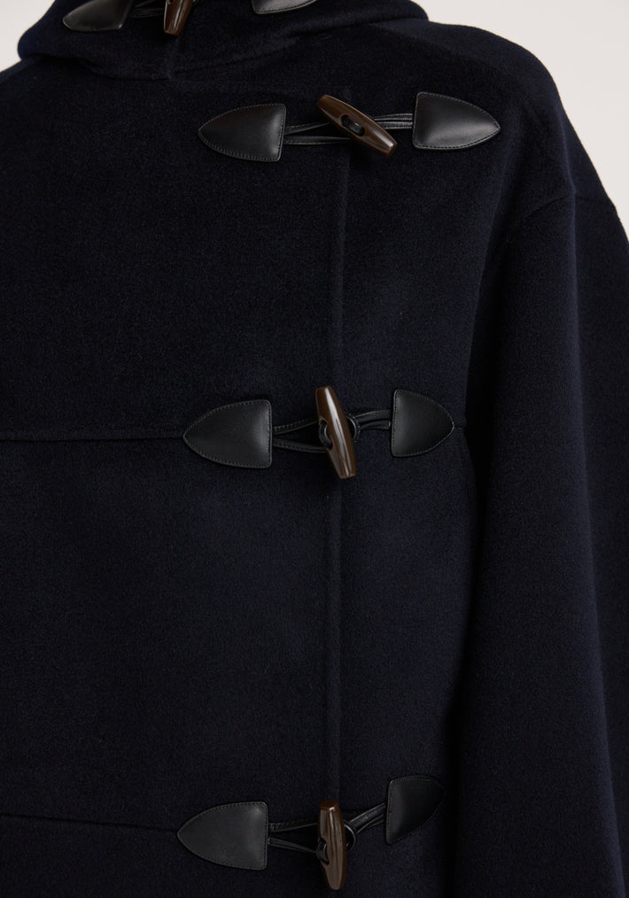 Double-faced wool duffel coat | navy