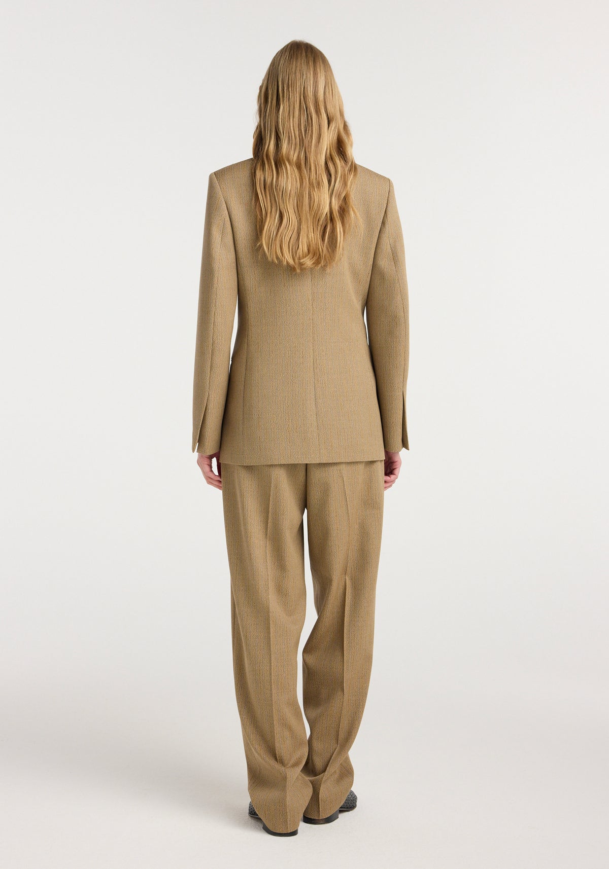 Overlap lapel blazer | heritage stripe