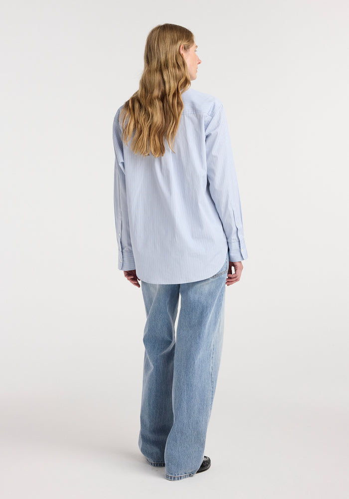 Oxford striped shirt | blue stripe
