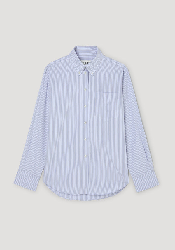 Oxford striped shirt | blue stripe