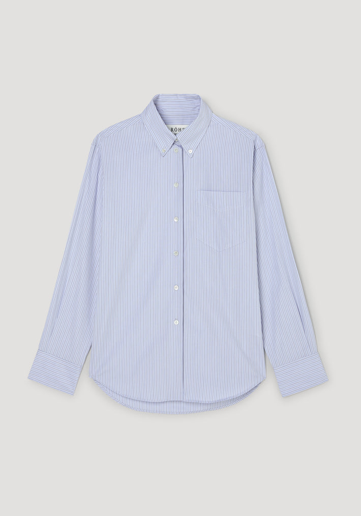 Oxford striped shirt | blue stripe