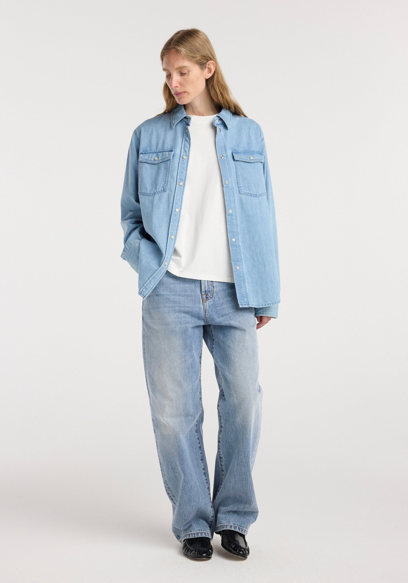 Western denim shirt | classic blue