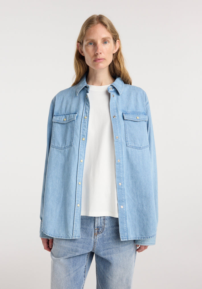Western denim shirt | classic blue