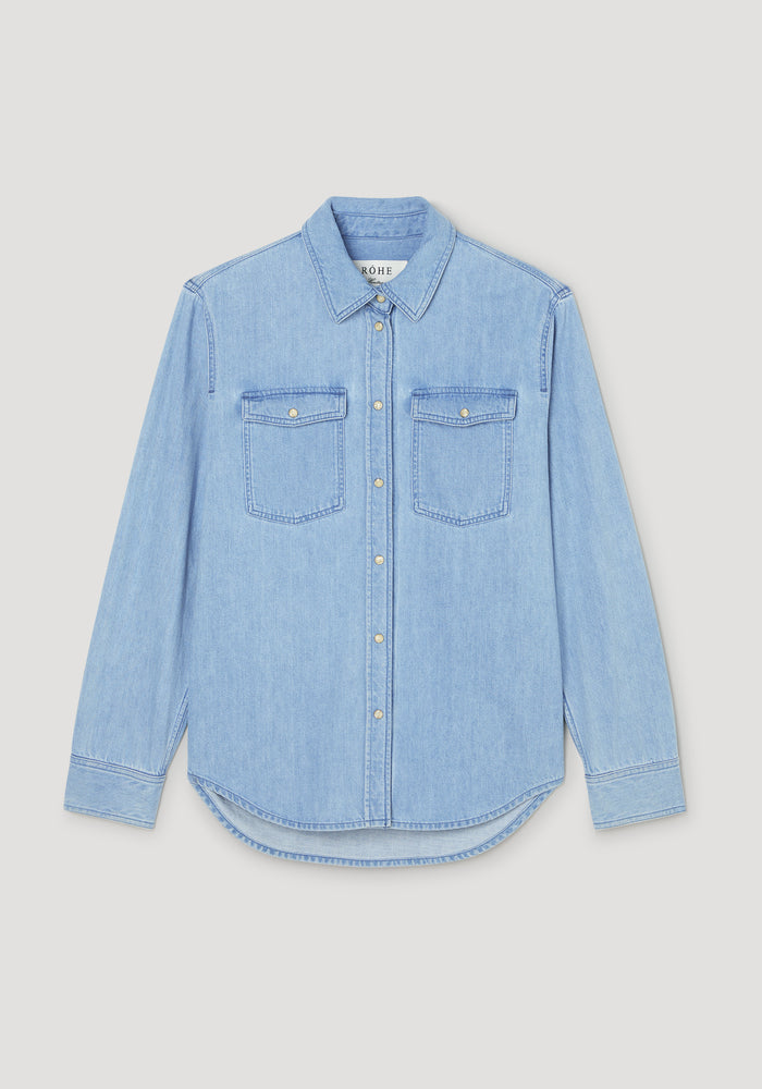 Western denim shirt | classic blue