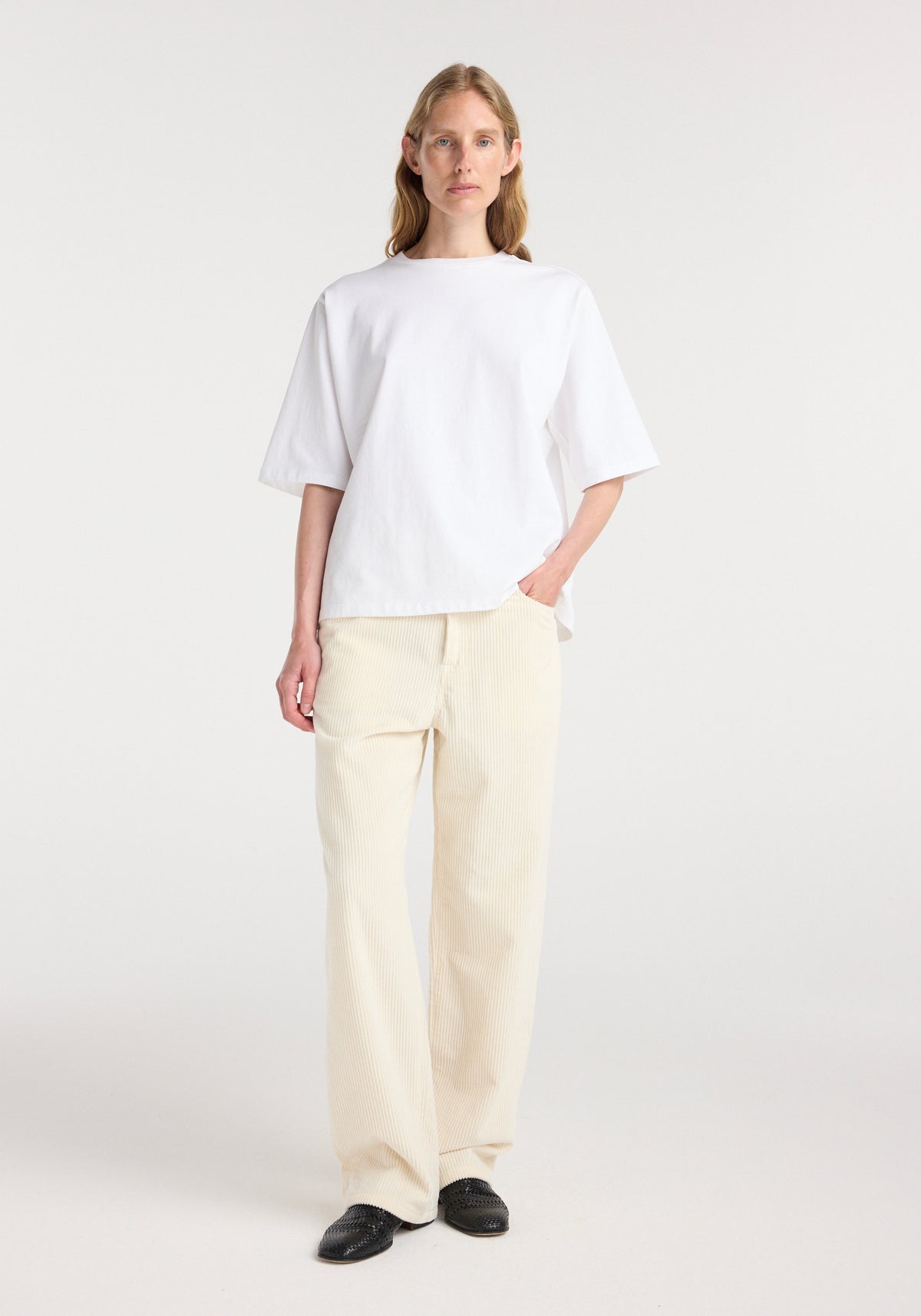 Oversized cotton t-shirt | optic white