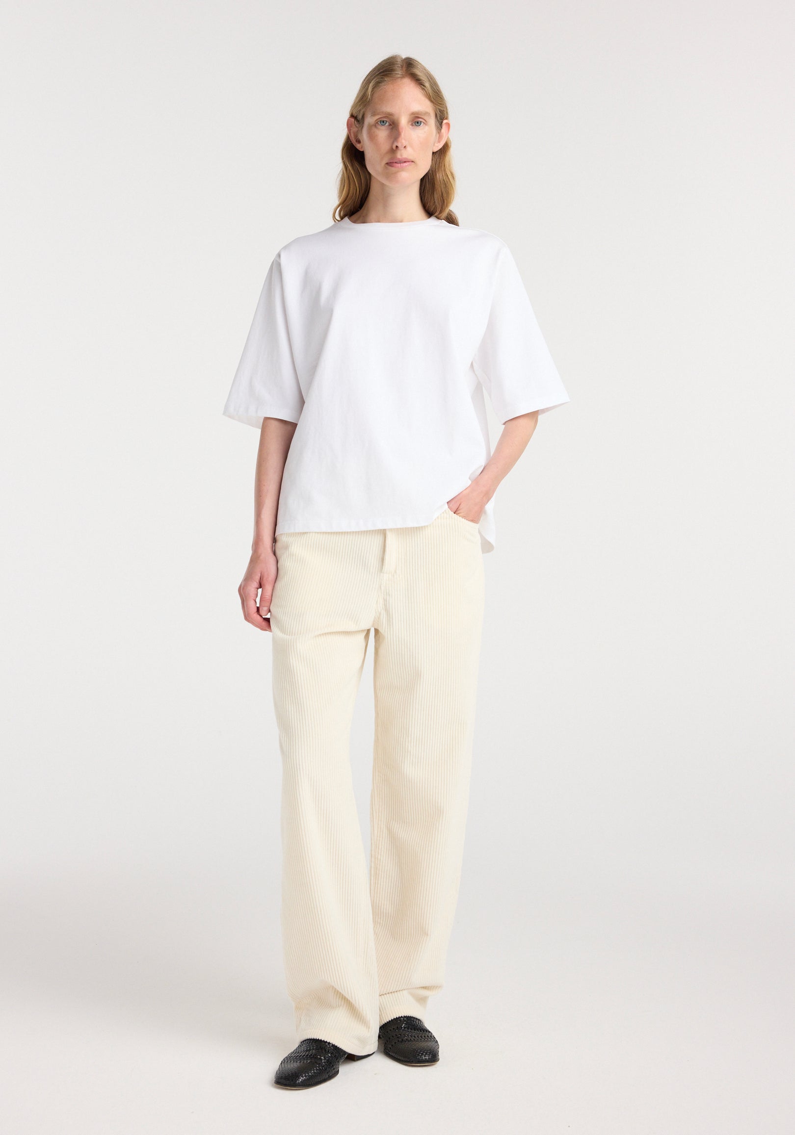Oversized cotton t-shirt | optic white