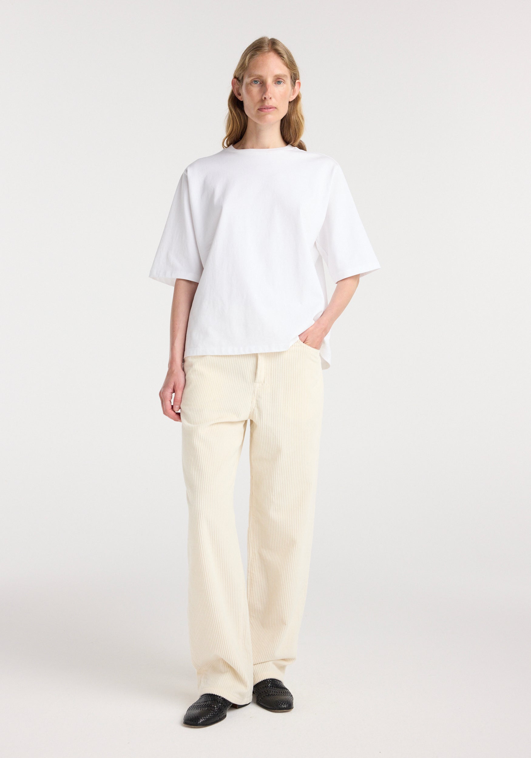 Oversized cotton t-shirt | optic white