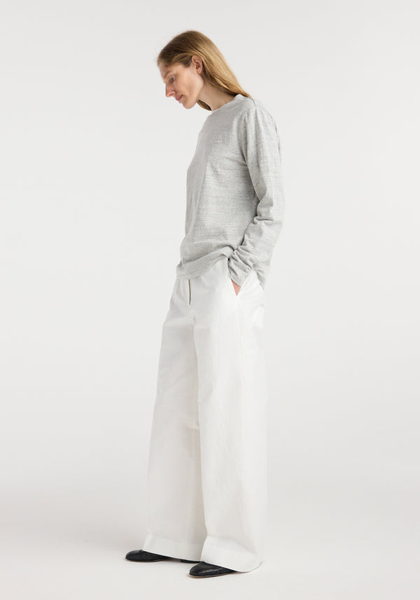 Japanese mouliné jersey long sleeve | grey mouliné