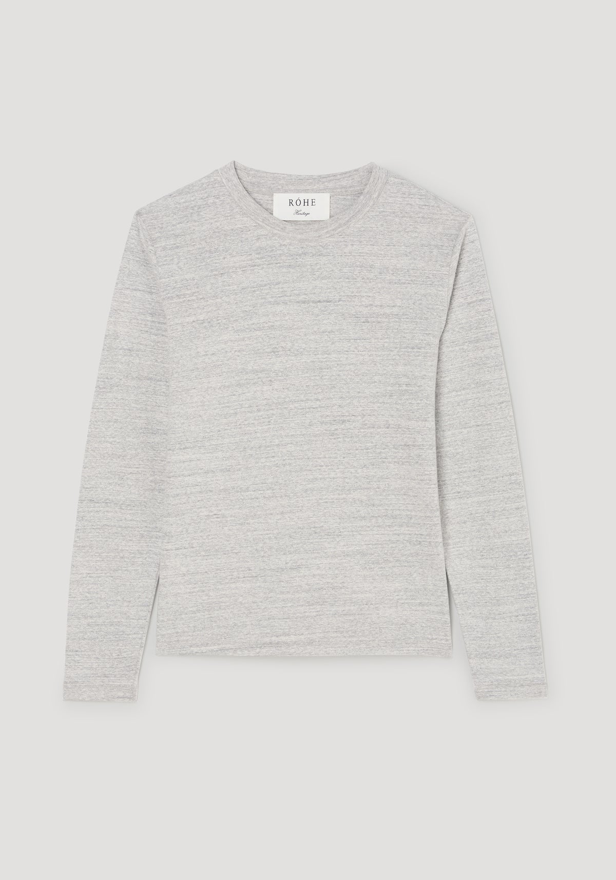 Japanese mouliné jersey long sleeve | grey mouliné