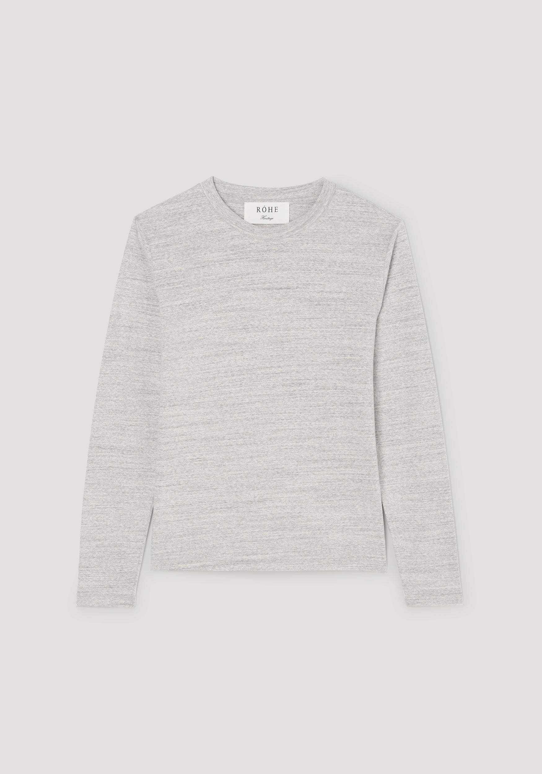 Japanese mouliné jersey long sleeve | grey mouliné