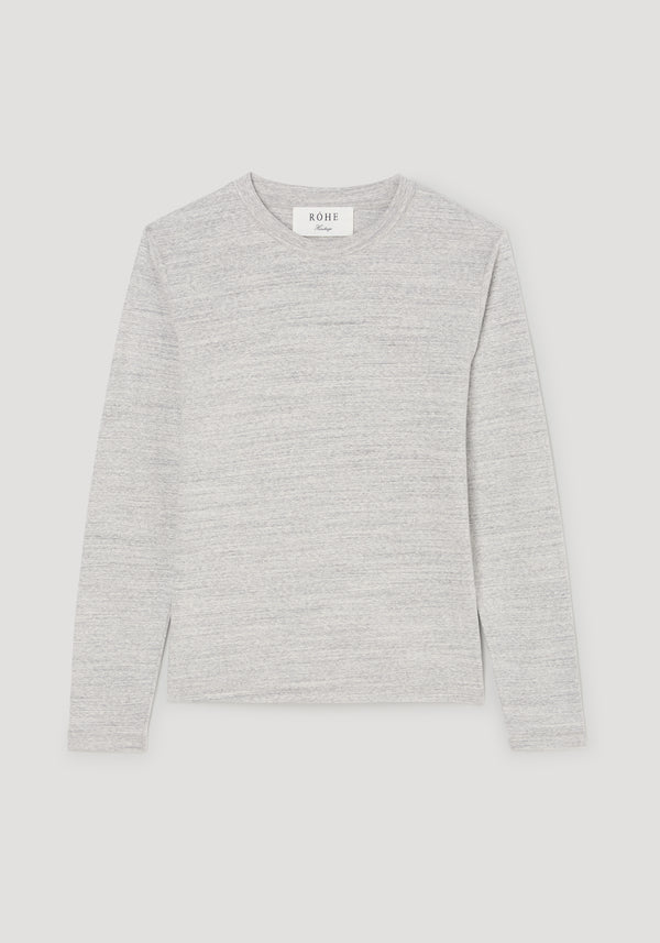 Japanese mouliné jersey long sleeve | grey mouliné