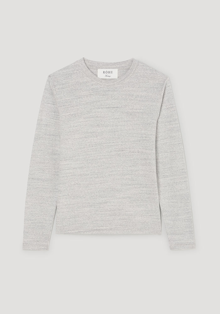 Japanese mouliné jersey long sleeve | grey mouliné