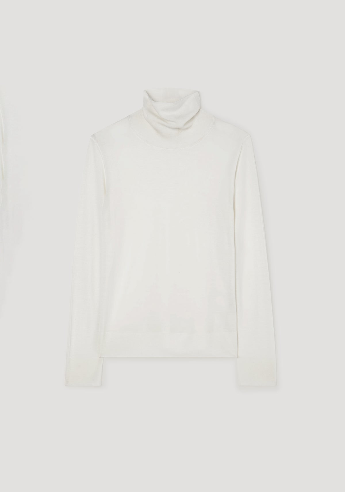 Fine-knit wool cashmere turtleneck | off white