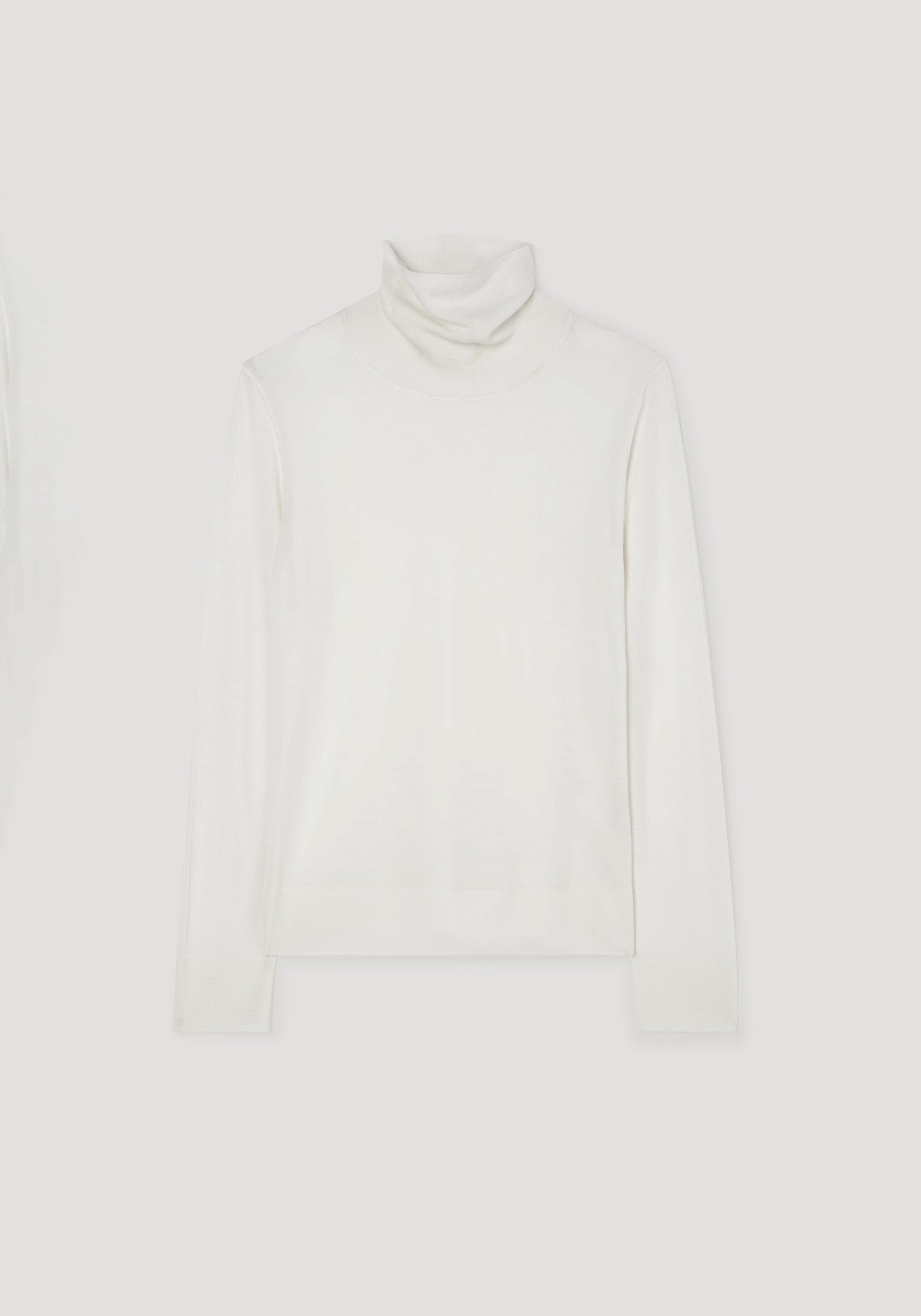Fine-knit wool cashmere turtleneck | off white