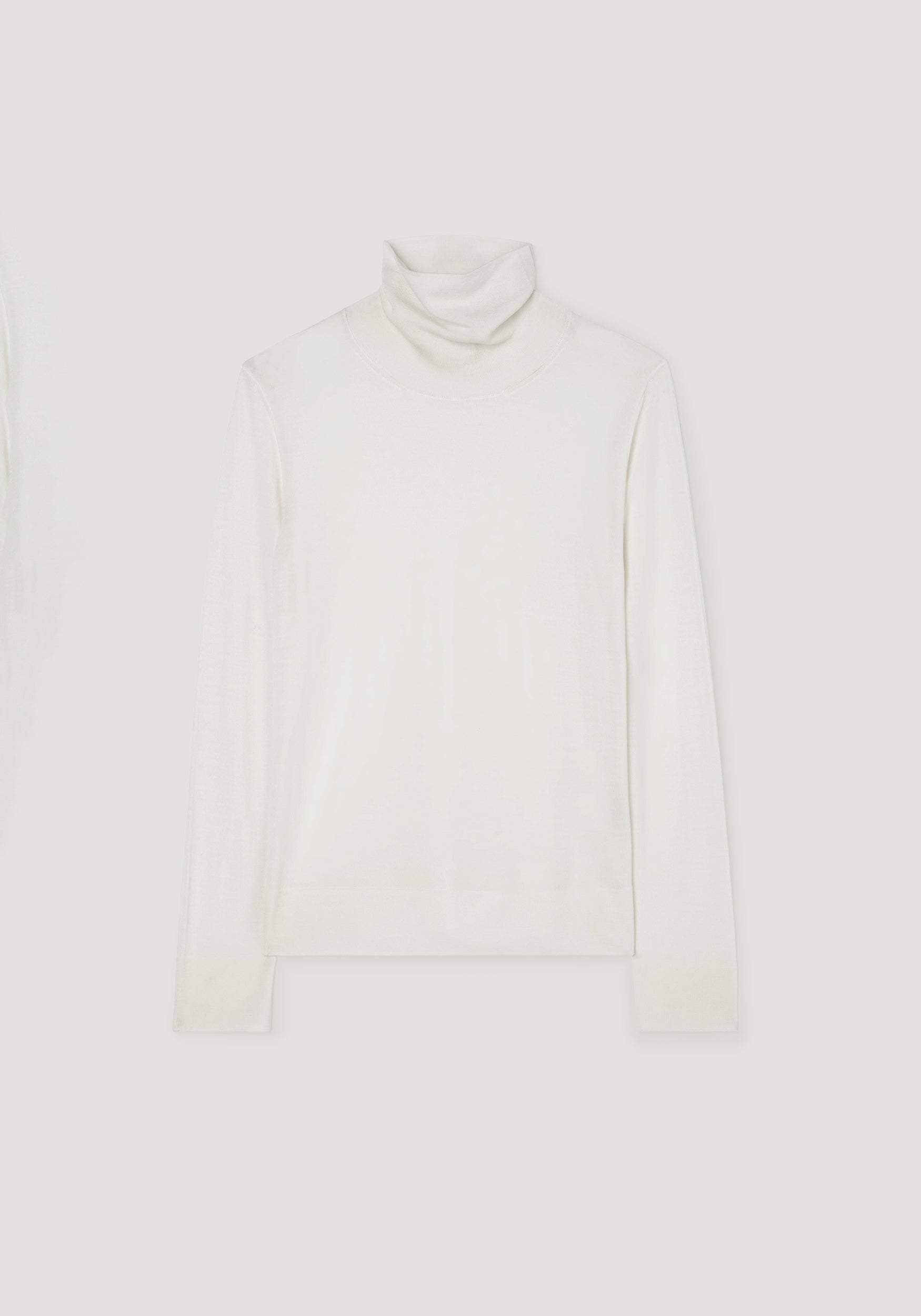 Fine-knit wool cashmere turtleneck | off white