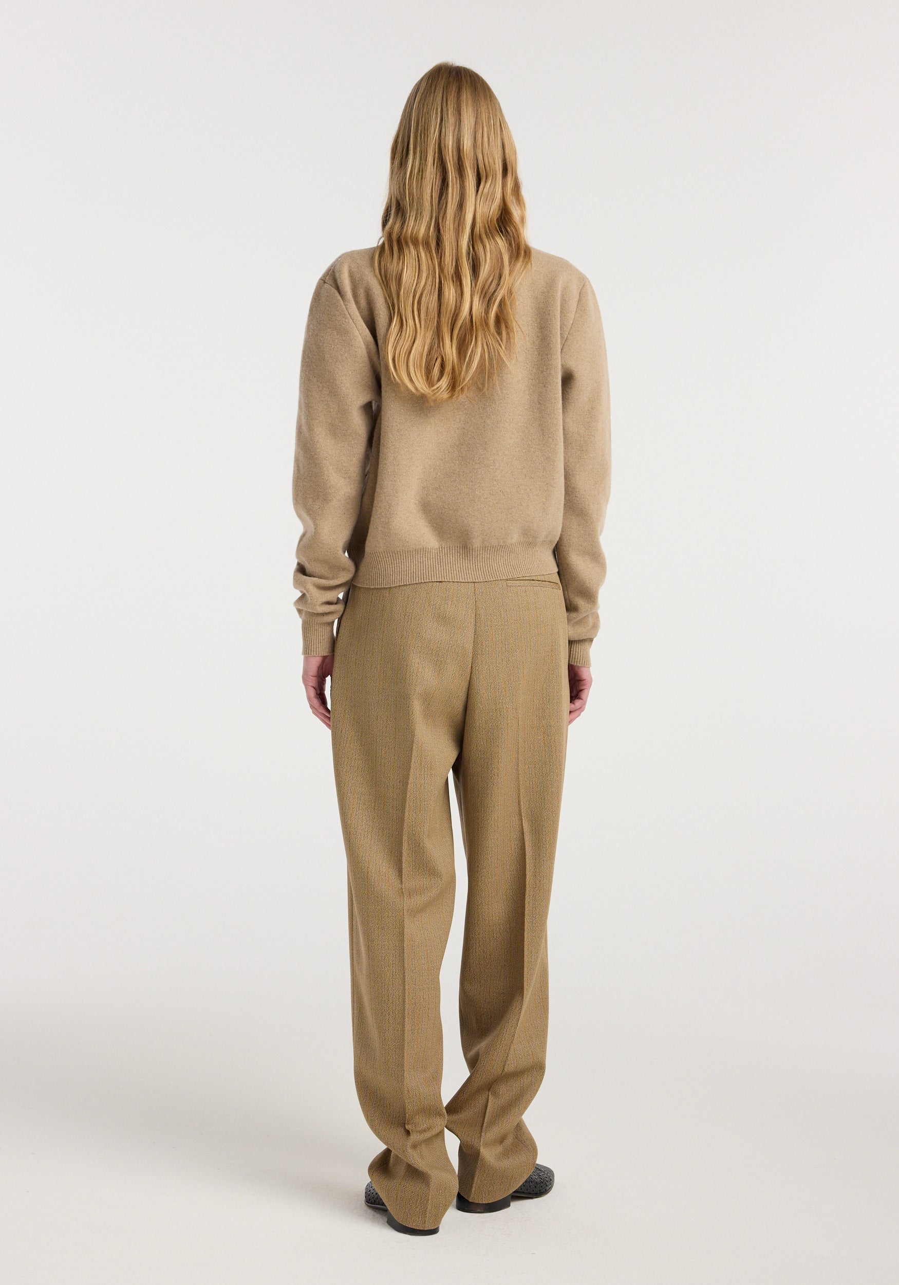 Daria - Single pleat tapered trousers | heritage stripe